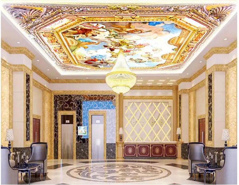 Custom 3d photo wallpaper ceiling murals The hotel is decorated mural background wall home decor | Обустройство дома