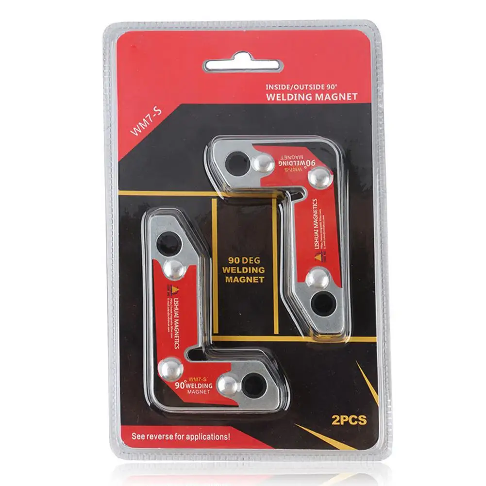 

ON SALE 2pcs/set WM7-S Strong Dual-Use Magnetic Holder/Corner Welding Magnets / Internal and external right Angle fixator