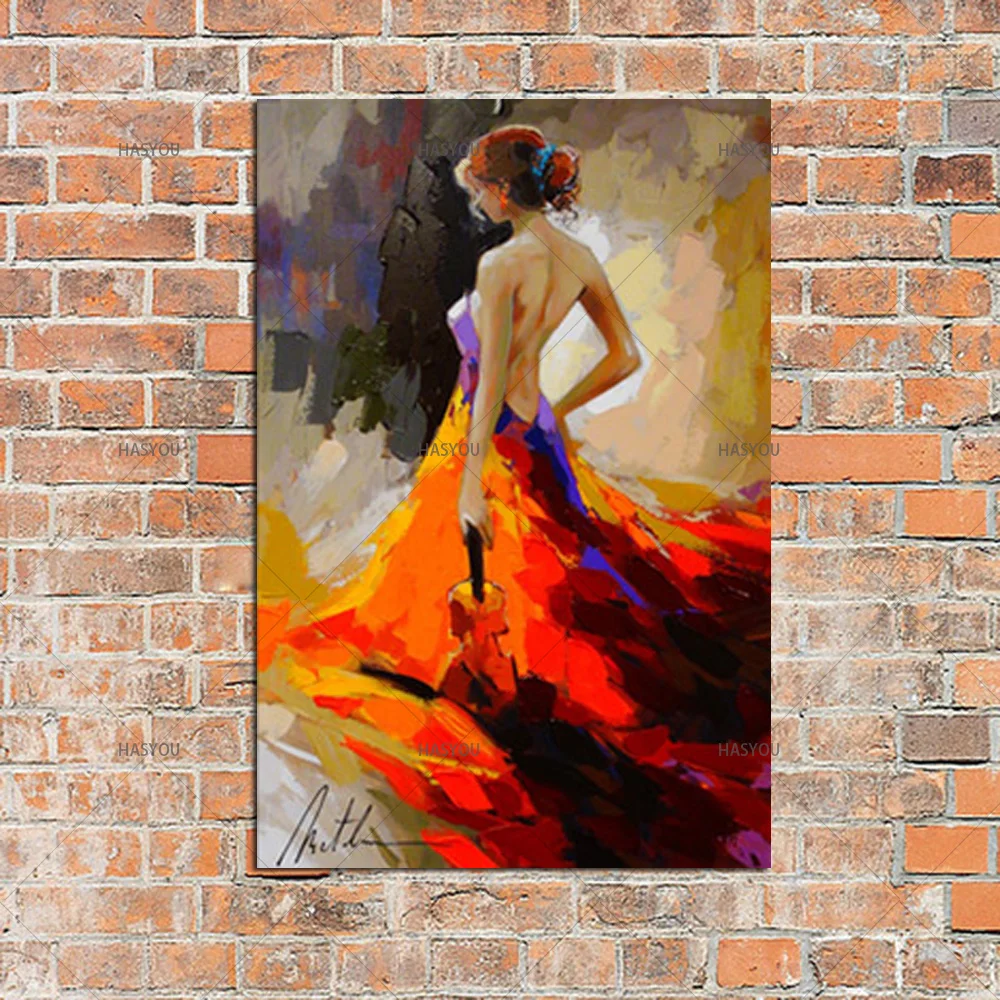 New style 100% Handpainted Abstract portrait Oil Painting on Canvas Handmade sexy girl For Living Room Wall Art Picture | Дом и сад