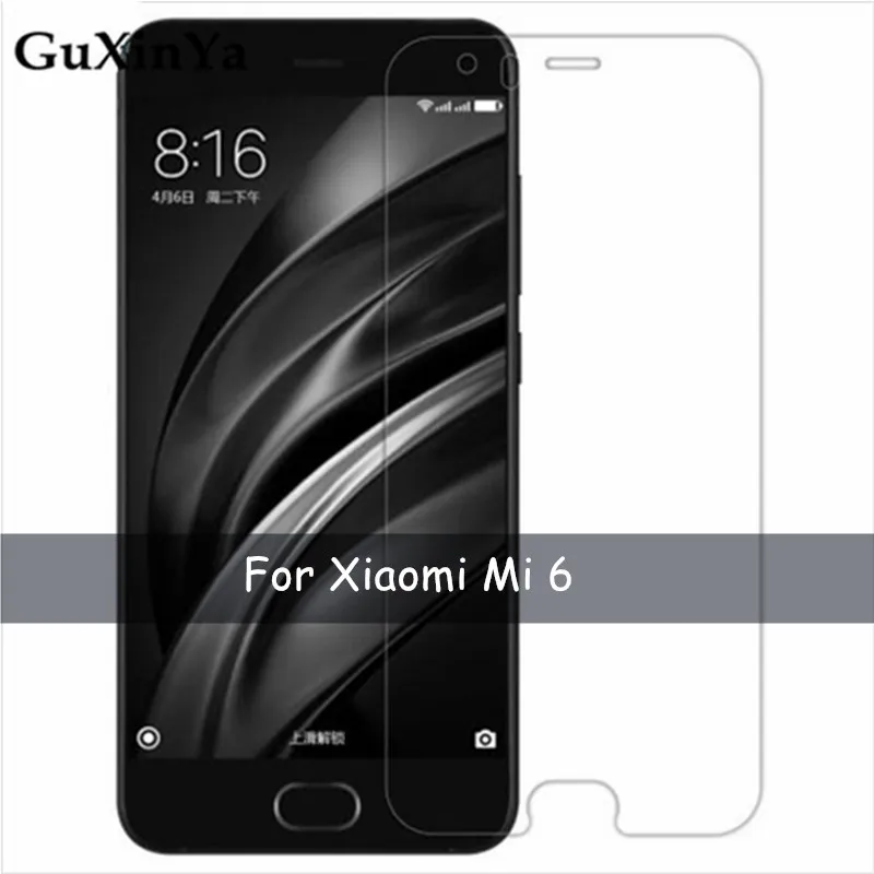Закаленное стекло для Xiaomi Mi 6 2 шт. защита экрана от царапин пленка телефона Mi6 /