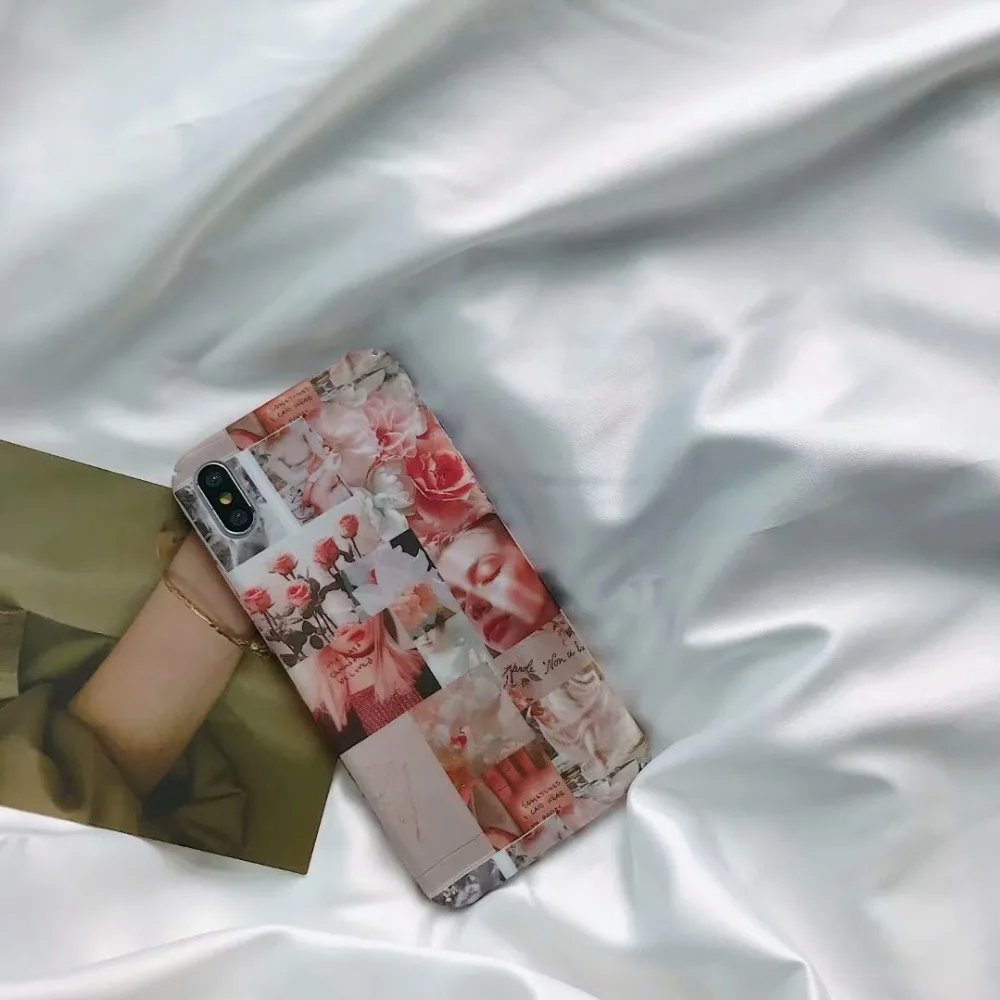 Роскошный Винтажный чехол для телефона с цветочным узором iPhone XS Max XR чехлы 6 6S 7 8 Plus