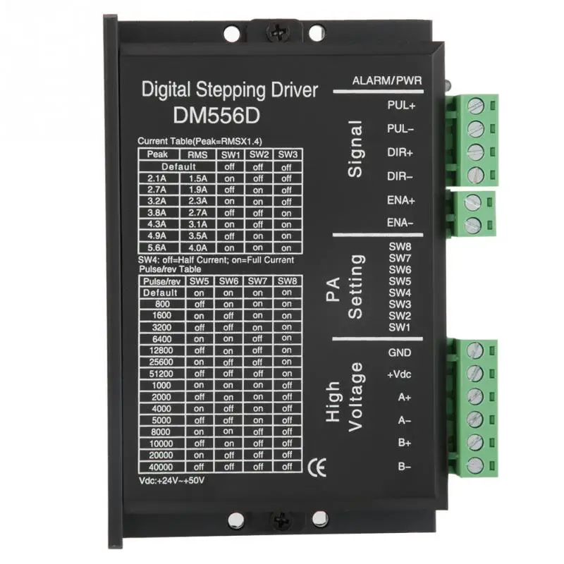 Горячая DM556D 48В DC 1KW 20 кГц двухфазный высокое Мощность Драйвер шагового двигателя для фрезерный станок с CNC фрезерные стиль