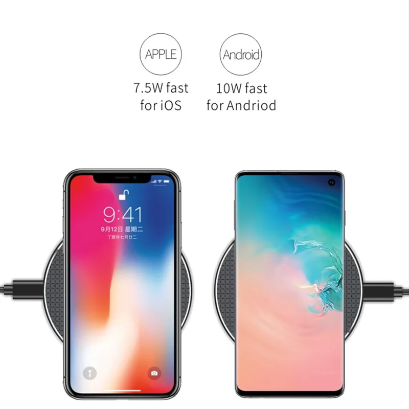 Беспроводное зарядное устройство Qi 10 Вт для iPhone X/XS Max XR 8 Plus зарядный коврик Xiaomi