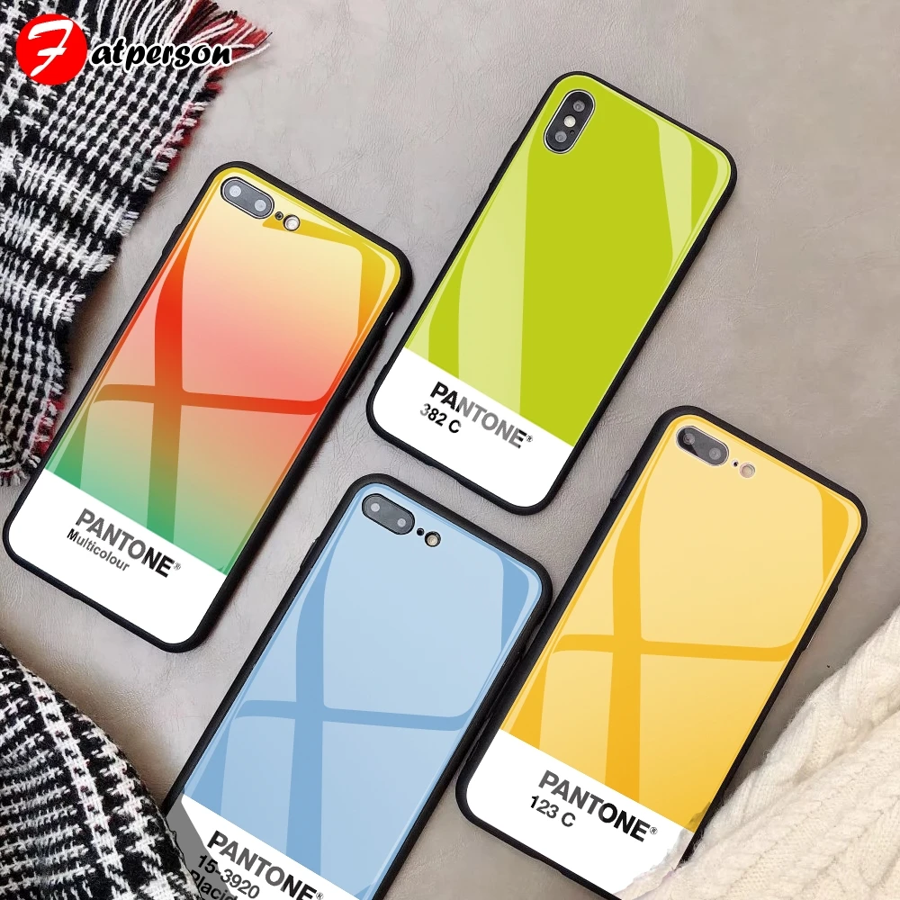 Чехол для телефона из закаленного стекла DIY Pantone iPhone 8 7X6 6S Plus на заказ 11 Pro XS MAX XR 5 5S SE