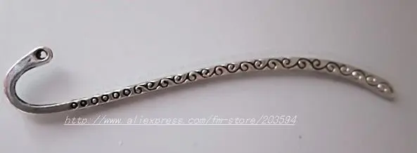

Free Shipping 100pcs Tibetan Silver Bookmark with Loop 86x13mm