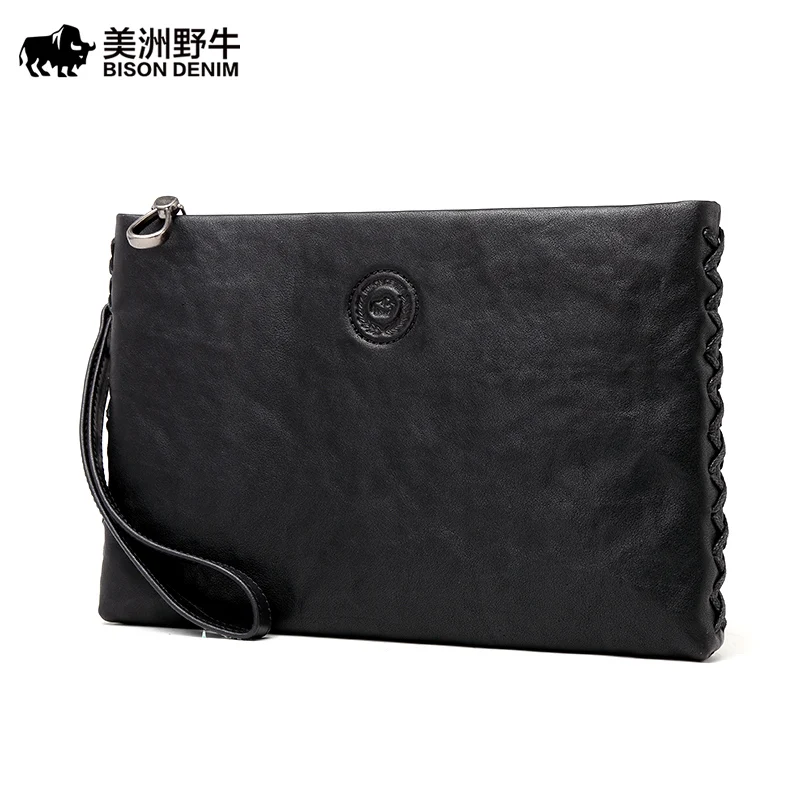 BISON DENIM мужские сумки через плечо брендовые сумки Портфели Сумка-Кроссбоди из натуральной кожи мужская сумка-мессенджер Повседневная дорожная сумка