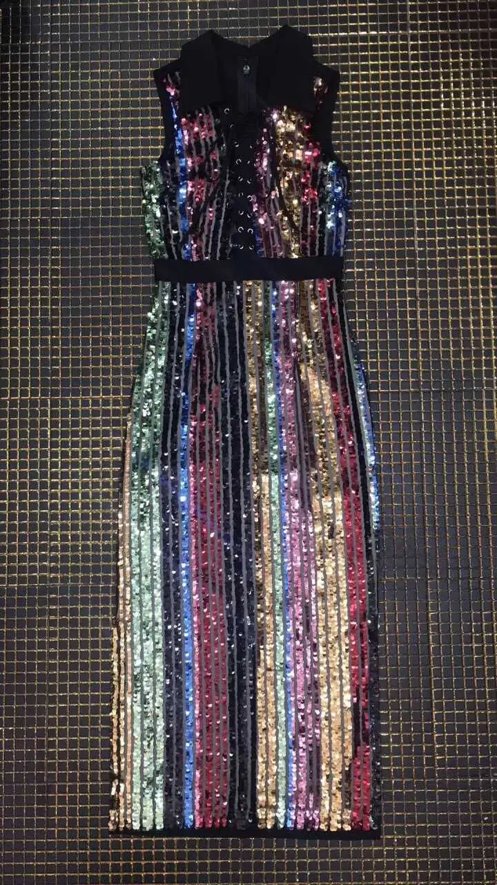 Top quality sexy women 2018 multi sequined stand long sleeve bodycon mini bandage dress dropshipping Vestidos | Женская одежда