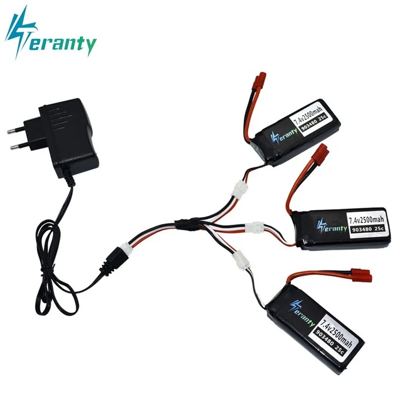 7.4v battery Charger Sets for Syma X8C X8W X8G X8 RC Quadcopter Parts 12428 12423 Car 2500mAh Lipo | Игрушки и хобби