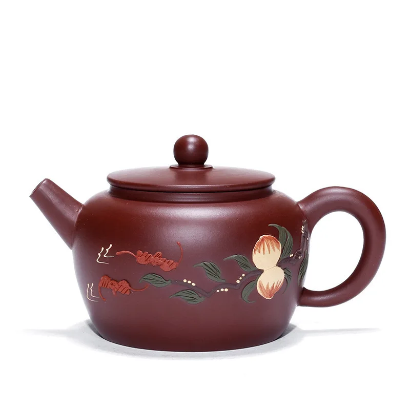 

Teapot Peach-shaped Mantou Have To Fuzi Red Mud Famous Fan Zi Hong Full Manual Travel Tea Set Tiny The Shang Dynasty Reason