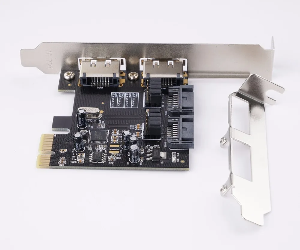 ORICO PCI-E для SATA3.0 и eSATA Плата расширения ASM1061 чип PCI-E X1 для SATA и ESATA Поддержка 6 Гбит/с NCQ протокол