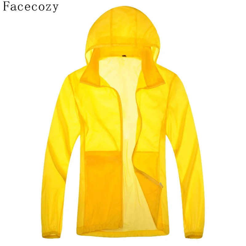 Facecozy мужские и женские летние спортивные быстросохнущие куртки с длинным
