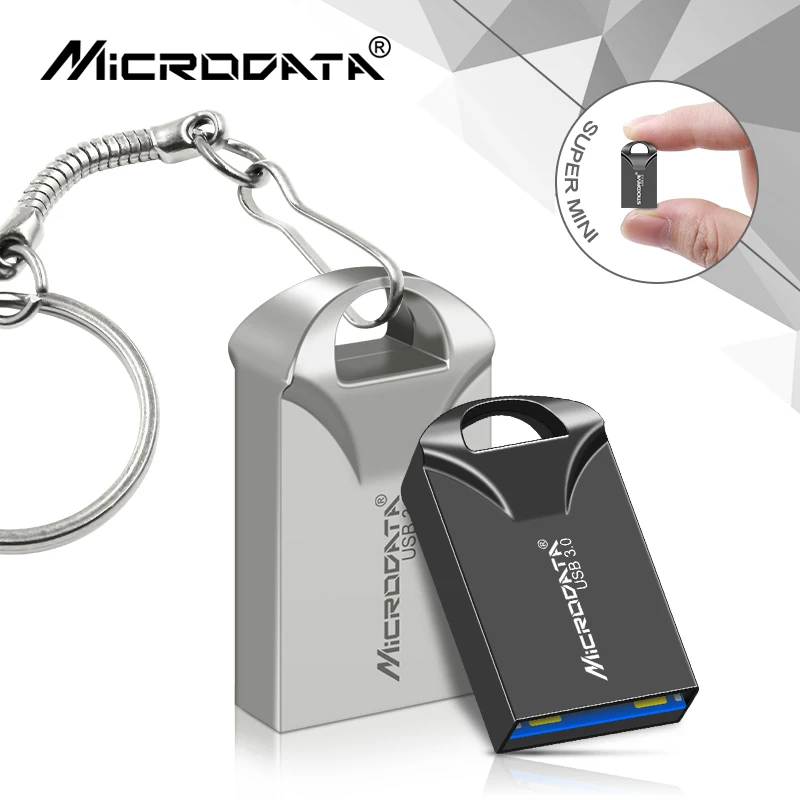 Высокоскоростной USB 3,0 мини флеш-накопитель 16 ГБ 32 ГБ 64 Гб 128 ГБ флеш-накопитель водонепроницаемый металлический usb флеш-накопитель брелок-ручка карты памяти
