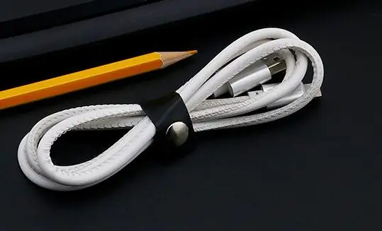 1 м кожаный сплав Micro USB кабель для устройства Andriod для iPh 7 6s Быстрая зарядка и синхронизация кабель для передачи данных для huawei 2.0A - Цвет: White