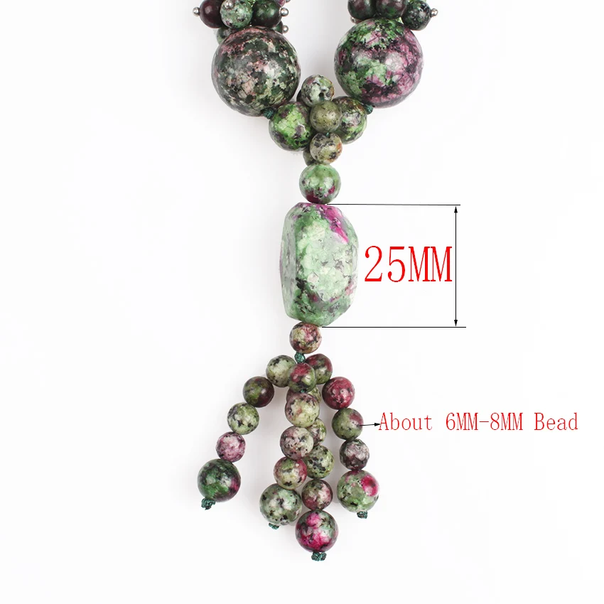 Женский кулон с авантюриновой цепочкой красный зеленый камень ожерелье из