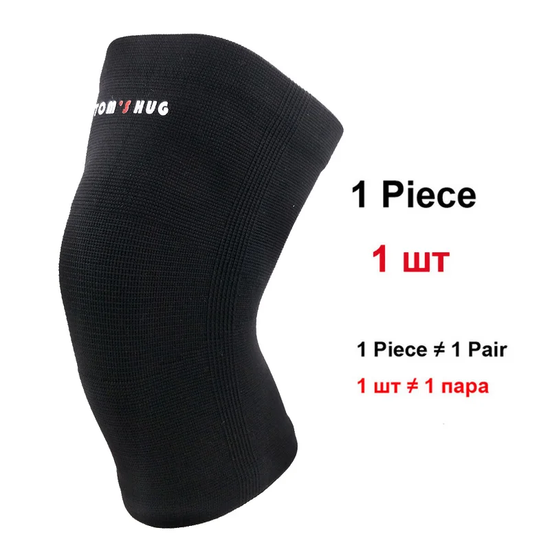 1 pcs Black 1 шт., спортивные наколенники, поддерживающие наколенники Tom's Hug, брендовые наколенники, предотвращающие травму артрита, высокие эластичные наколенники, сохраняющие тепло, коричневые - Цвет: 1 pcs Black