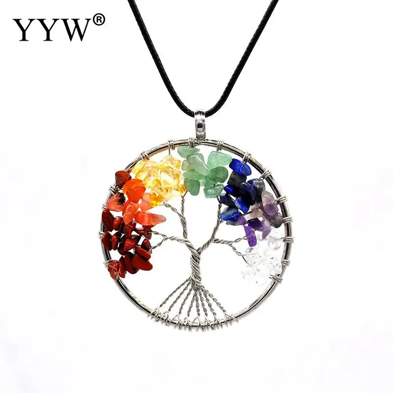 Новинка 2019 ожерелье с подвеской в виде дерева жизни чокер разноцветными бусинами