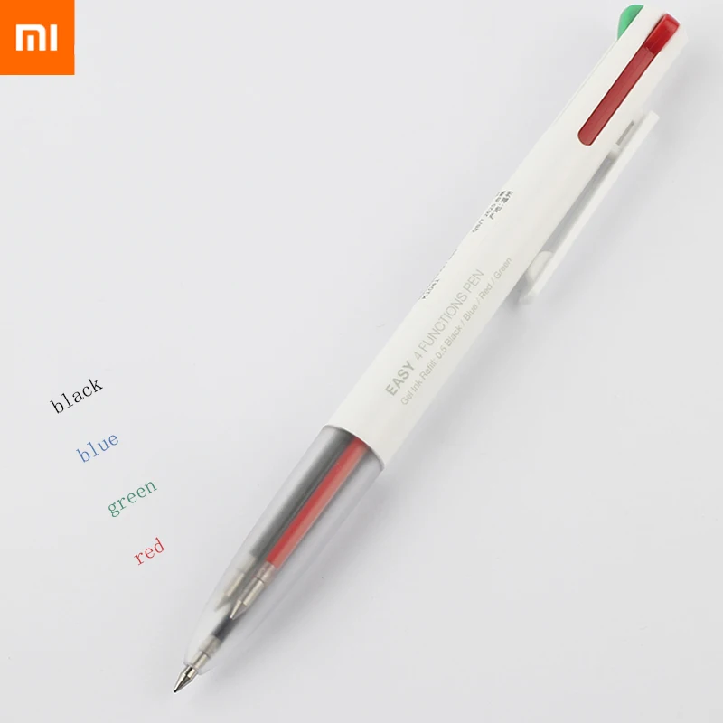 

Andstal KACO EASY 4 Colors Gel Ink Pen Multi-color Multifunction Pens 0.5mm Refill Black Blue Red Green for Office School