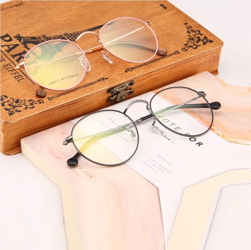 

W-135 Ultra light women Pure titanium eyeglasses frames fashion brand myopia prescription degree readin glasses female eyewear