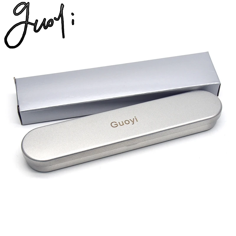 Металлическая коробка для ручек Guoyi B029 офисные принадлежности школьные канцелярские товары Подарочная