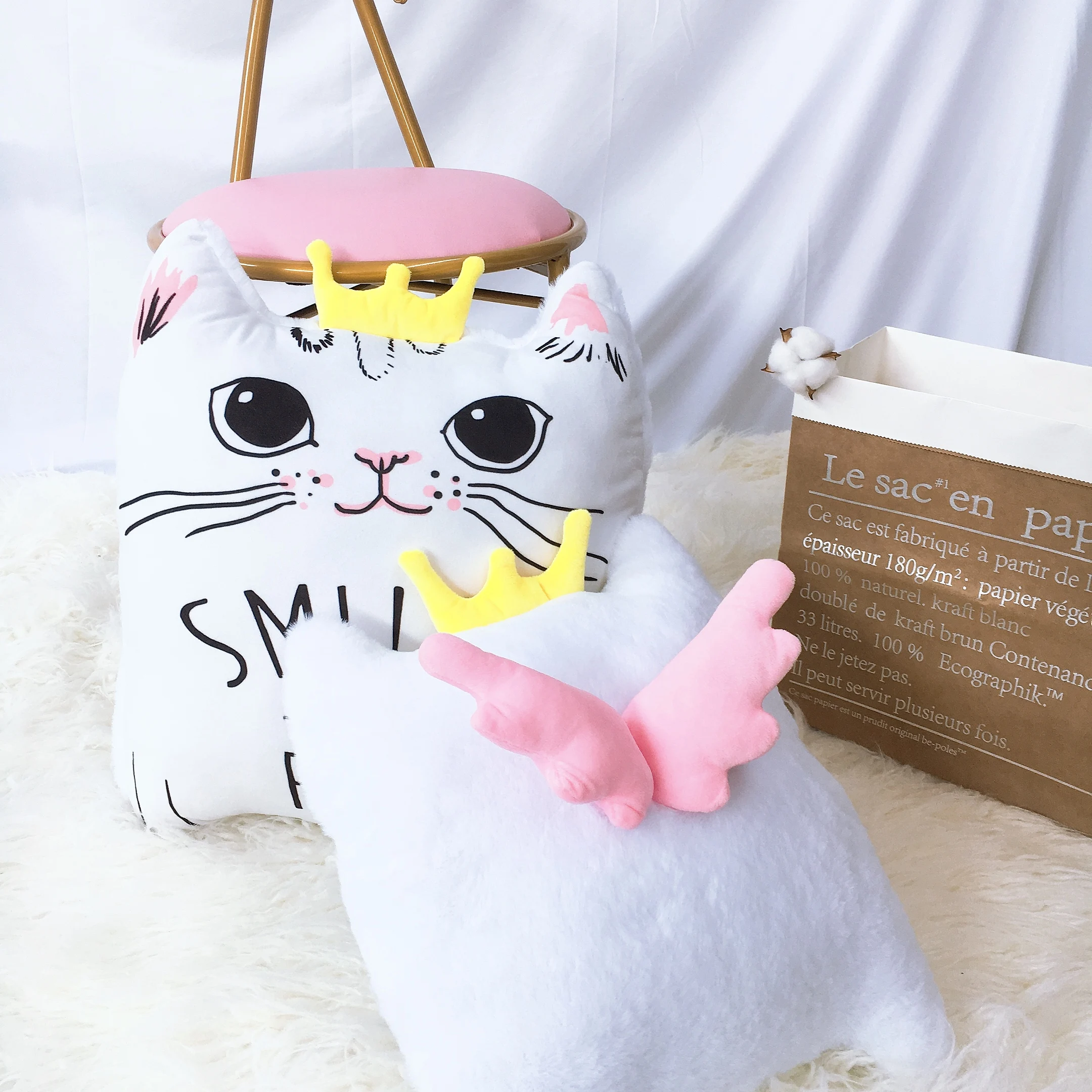 Подушка с короной для кошки 1 шт. подушка пары спальни кровати дивана украшения