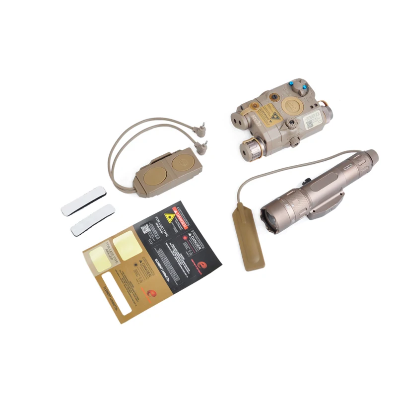 Коричневый Тактический светильник Element Combo включает LA-5C/PEQ-15 зеленый лазерный WMX-200 светильник с двойным пультом дистанционного управления(EX 424 - Цвет: Коричневый