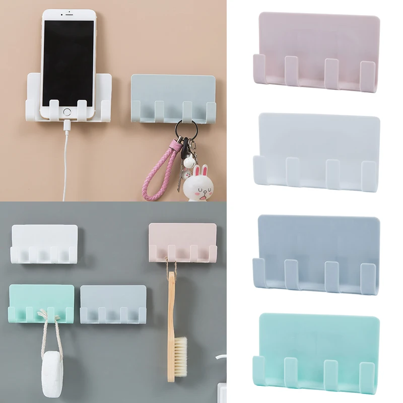Newest Fashion Home Wall Mobile Phone Holder Socket Charging Bracket Stand Holder Shelf Mount Hot Sale