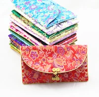 3 set of chinese silk brocade bag christmas zipper coin purse party favors coin bag credit card holder paper handkerchief pouch