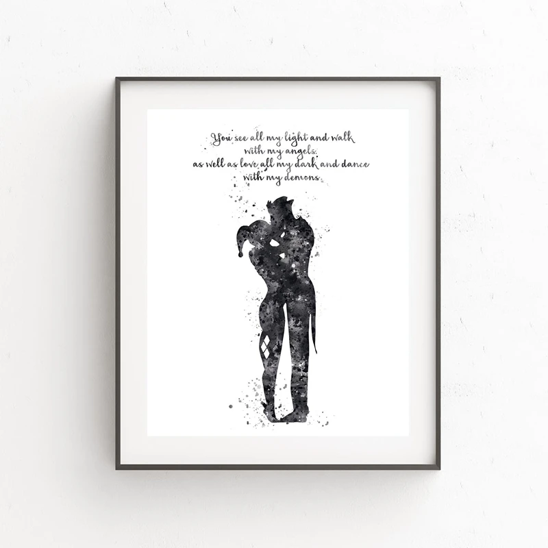 Распечатка и постер супер злодея распечатка на холсте аниме герой любовь поцелуй