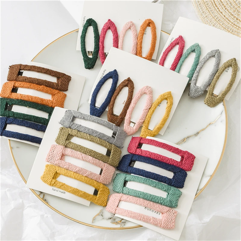 Заколки для волос девочек 4 шт./компл./набор милые разноцветные заколки ручной