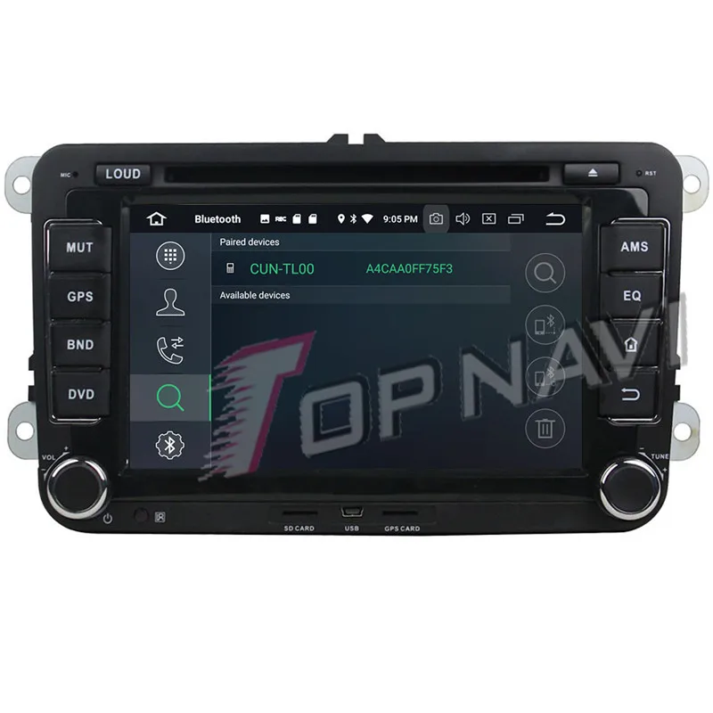 Topnavi Android 9 0 автомобильный DVD головное устройство плеер для VW PASSAT Golf TOUAREG Santana