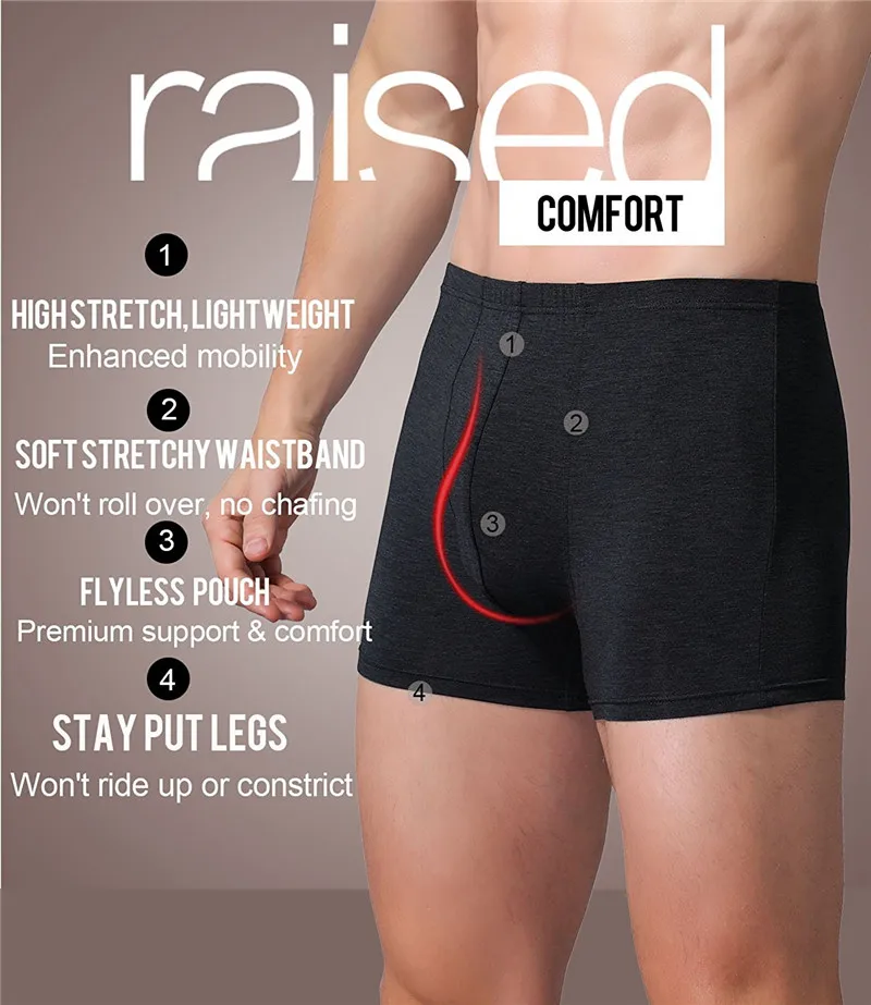 NINGMI сексуальное нижнее белье мужские трусы боксеры мягкие Модальные дышащие для