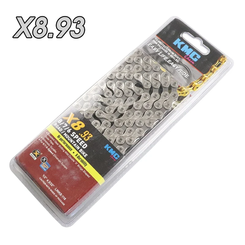 X8.93 X8EPT X9EPT X10EL X11EL KMC велосипедная цепь дополнительный светильник 8 9 10 11S 116L MTB горная велосипедная цепь для SHIMANO SRAM 8/9/10/11S - Цвет: X8.93
