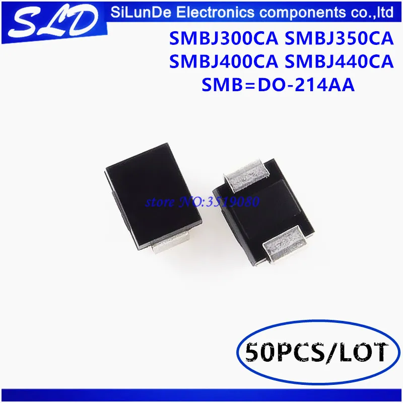 

50pcs/lot SMBJ300CA SMBJ350CA SMBJ400CA SMBJ440CA SMB=DO-214AA TVS DIODE