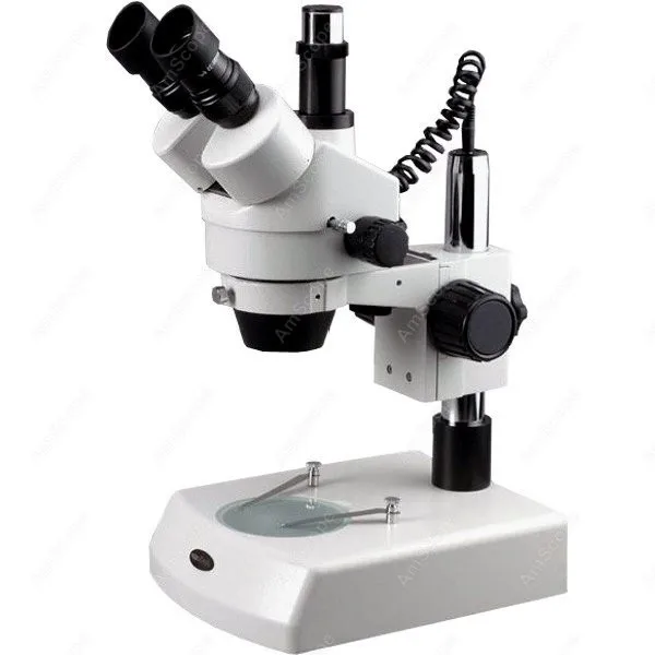 

Trinocular Stereo Microscope--AmScope Supplies 7X-90X Trinocular Stereo Zoom Microscope with Dual Halogen Lights