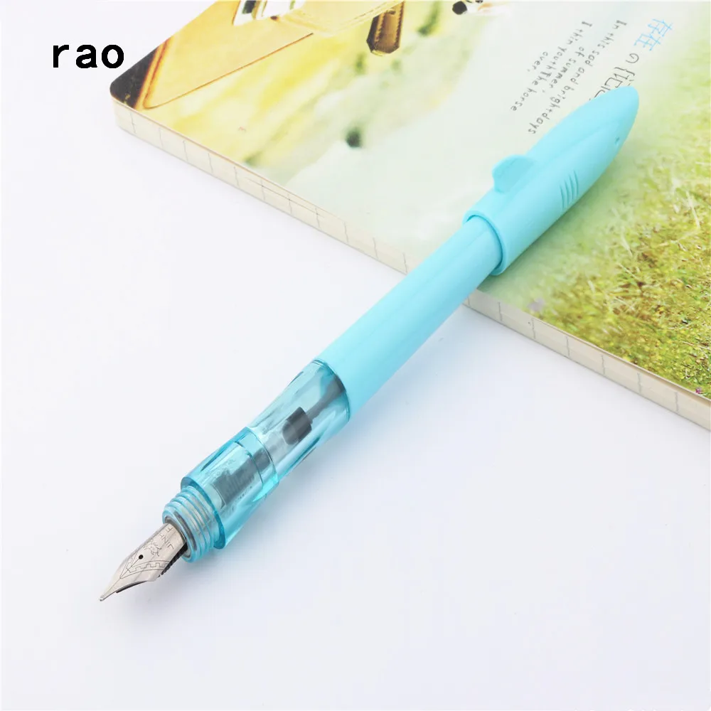 JINHAO 993, все цвета, маленькая Акула, тонкий перьевая ручка, новая ручка для школы, офиса, студентов, детская ручка для упражнений - Цвет: Sky blue