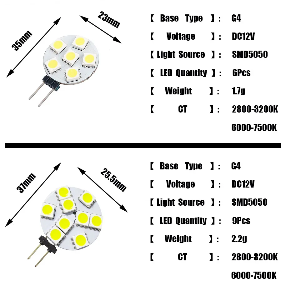 В самые низкие цены G4 светодиодный круглая вытяжка лампы 12v SMD5050 6/9/12/24 s ЛОДКА