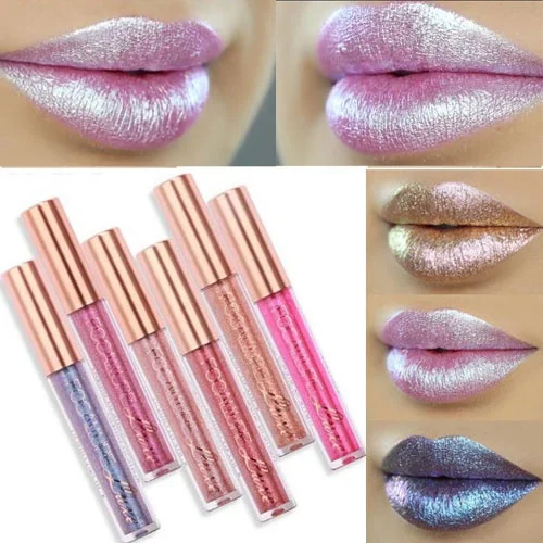 Focallure Matte Макияж для губ стойкий Пигмент Золотой металлик блеск жидкая бархатная