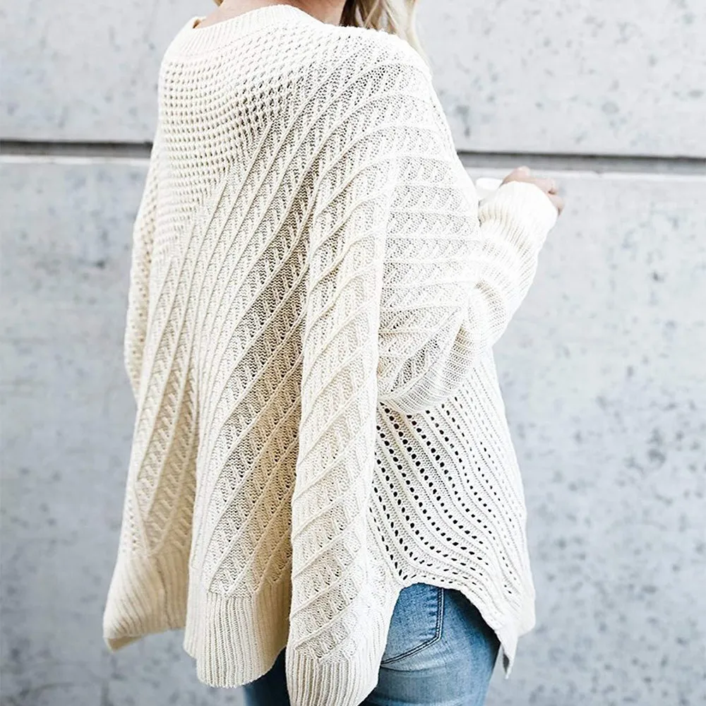 LARGERLOF Plus Size Sweater Loose Fashoin Pullover Women Knitted Off Shoulder Female Winter Knitwear SR49018 | Женская одежда