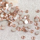 YANRUO 2058NoHF SS3-SS34 светильник кие персиковые блестящие камни для ногтей с плоской задней стороной кристаллический камень Стразы без горячей фиксации Стразы DIY