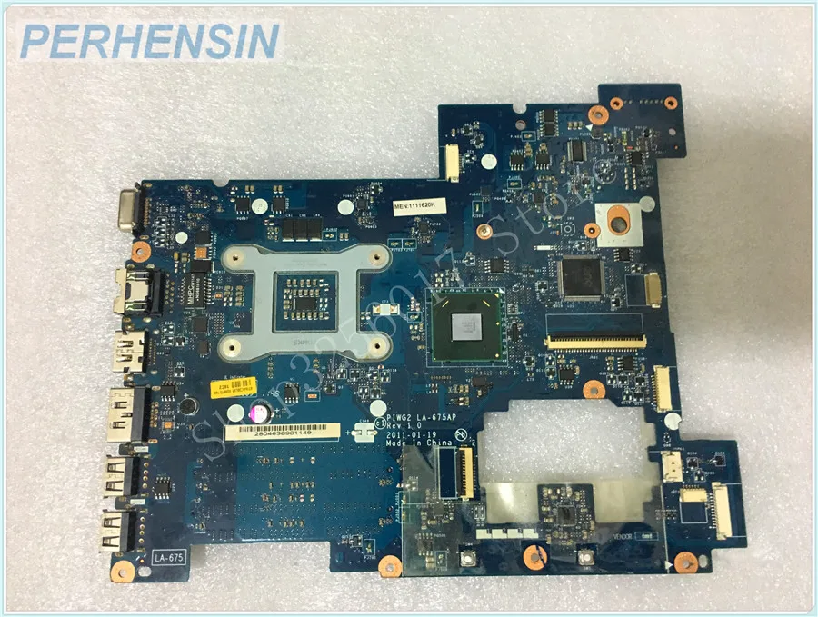 

For Lenovo G570 laptop Motherboard PIWG2 LA-675AP LA-675 HM65 S989 DDR3