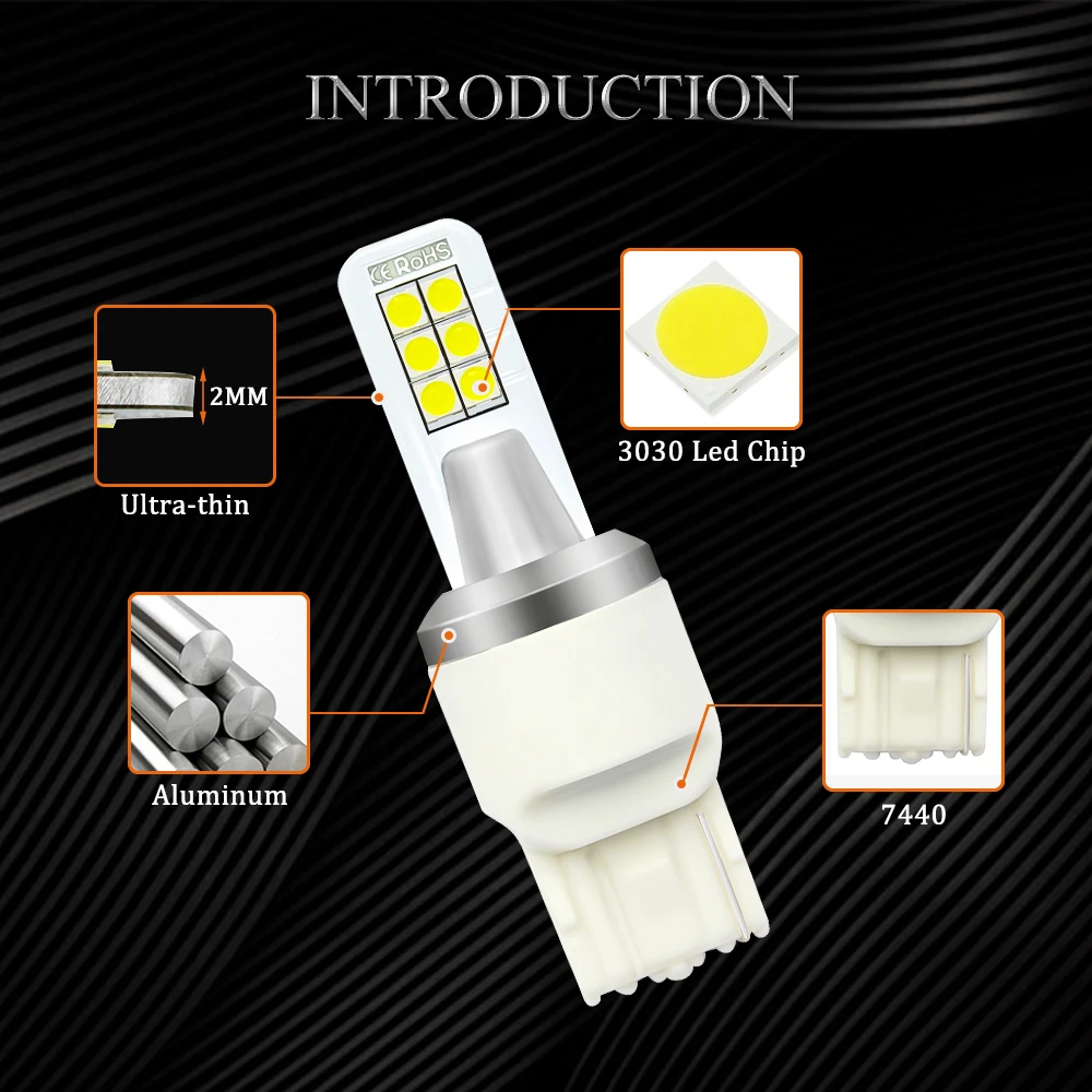 4 шт. 3030 12 SMD Вт Автомобильные стильные светодиодные сигнальные лампы 1156 BAU15S 3156 3157