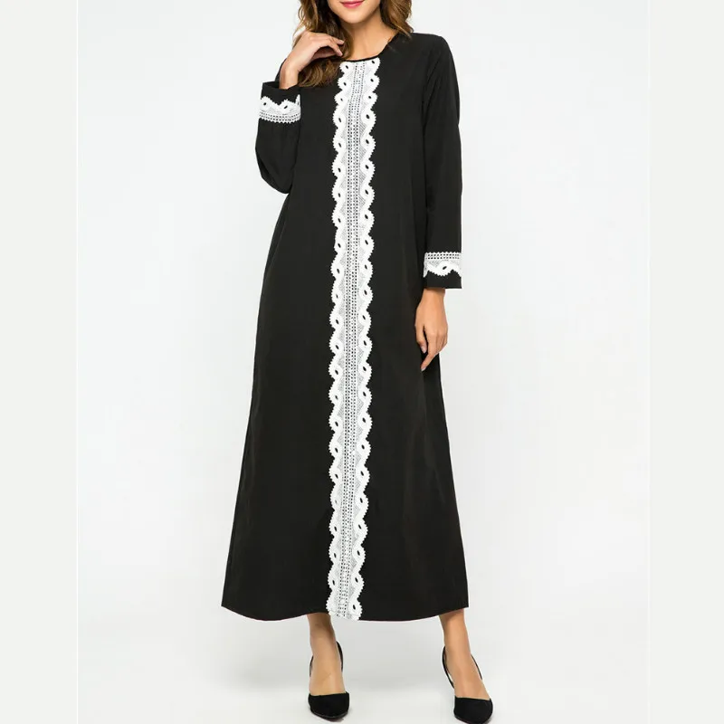 Мусульманские платья летние кружевные Большие размеры Pactwork одежда Офисная