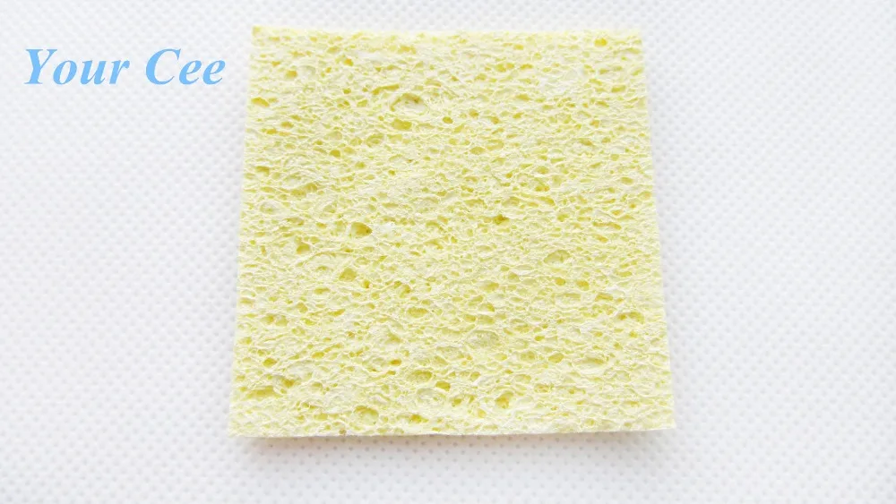 Наконечник паяльника желтая термостойкая губка для сварки удаления олова 6 х6 см