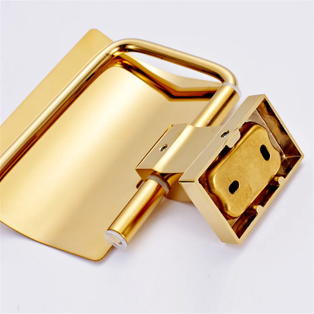 Leyden Toilet Paper Holder Gold Brass Wall Mounted Tissue Roll Bathroom Accessories | Обустройство дома