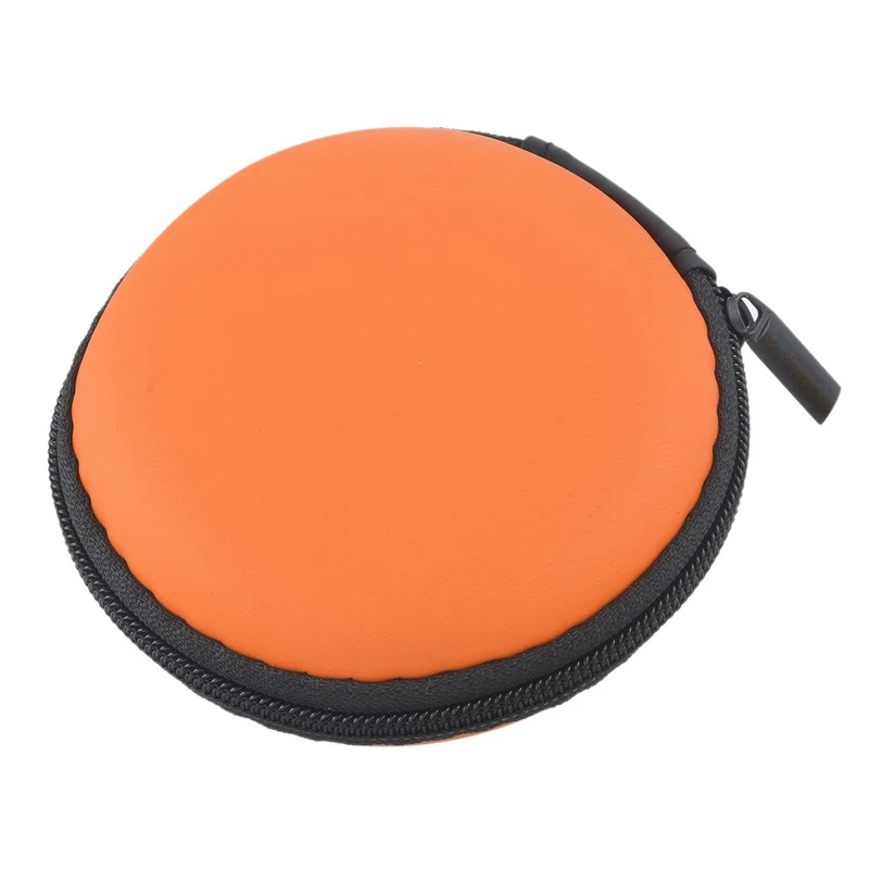 Orange Round 8cm Urijk чехол для наушников EVA, сумка для хранения монет, контейнер для наушников, коробка для хранения наушников, мешочек с держателем, органайзер для проводов - Цвет: Orange Round 8cm