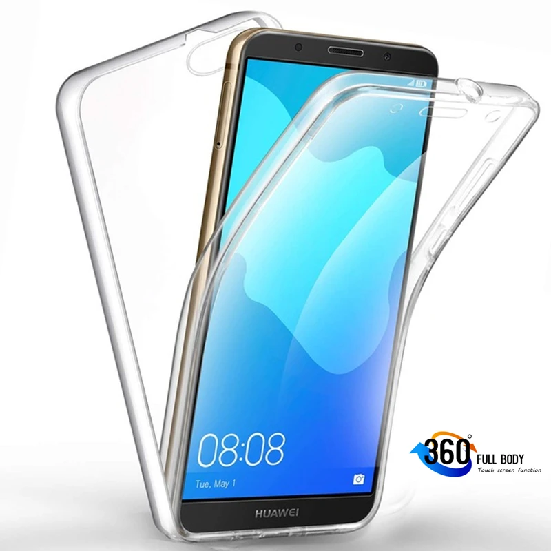Для Huawei P40 P20 P30 Nova 3 3i Y6P Honor Mate 10 20 Pro 8X Lite 360 градусов прозрачный мягкий силиконовый