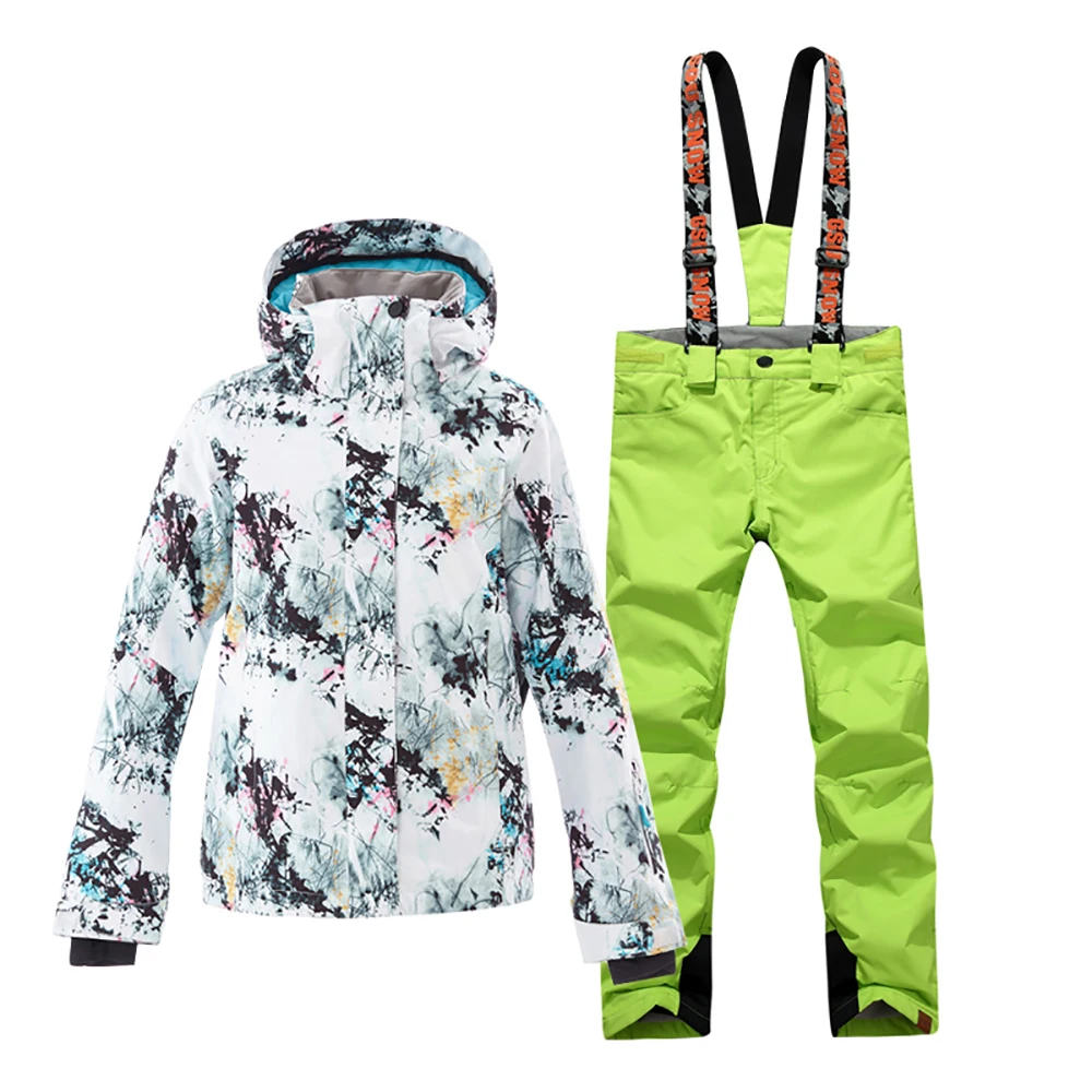 Gsou Snow Brand лыжный костюм для женщин лыжная куртка брюки девочек зимние уличные