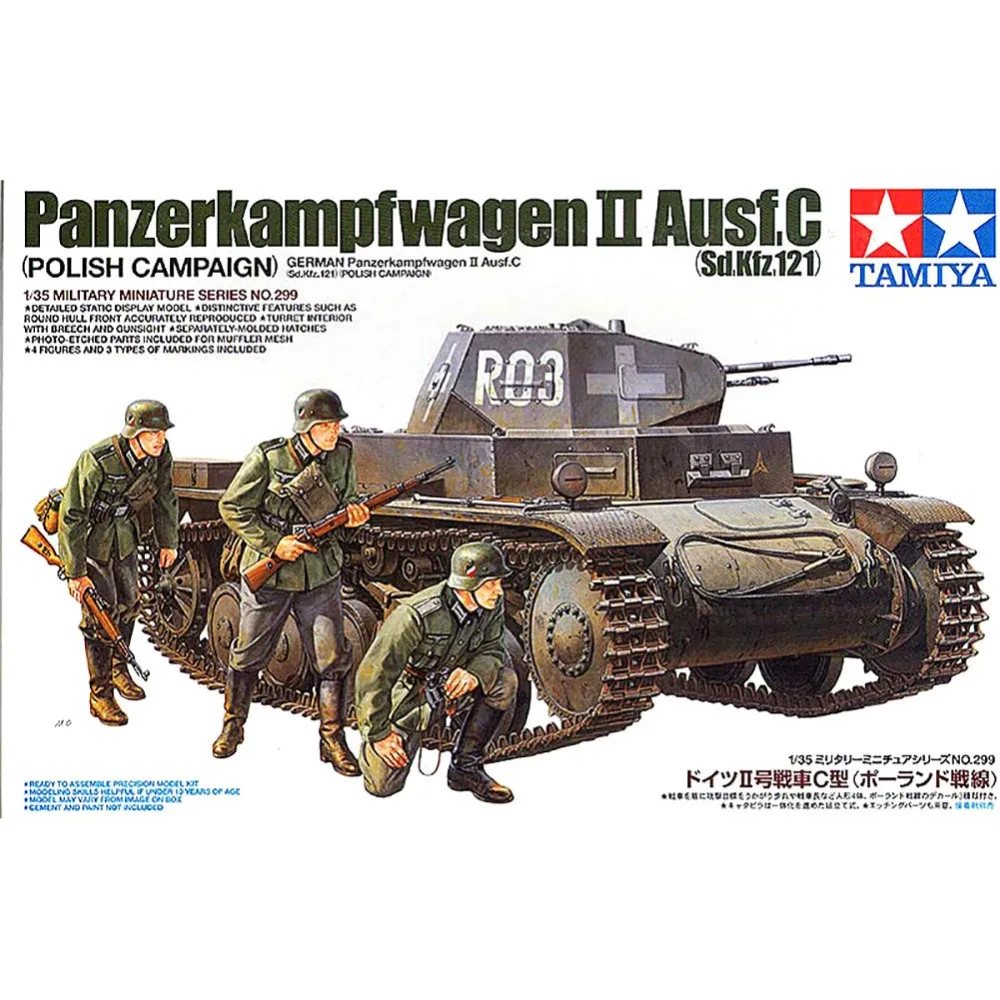 Тамия 35299 1/35 Panzerkampfwagen II Ausf C польская акция Sd Kfz 121 военная сборка AFV модель