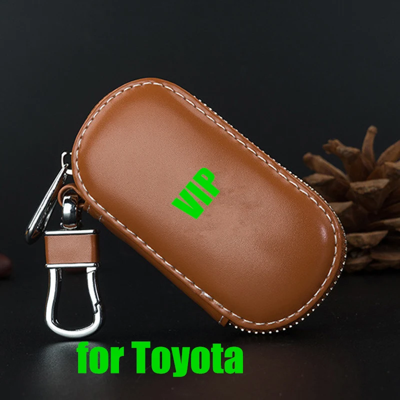Брелок кожаный чехол ключевую для автомобиля toyota брелка Camry Corolla Rav4 Auris Yaris Avensis Hilux
