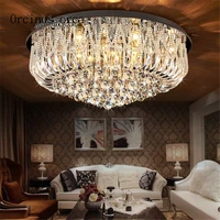 crystal ceiling lights modern lamps luxury ceiling lamps chrome round crystal lighting home led fixture free shipping